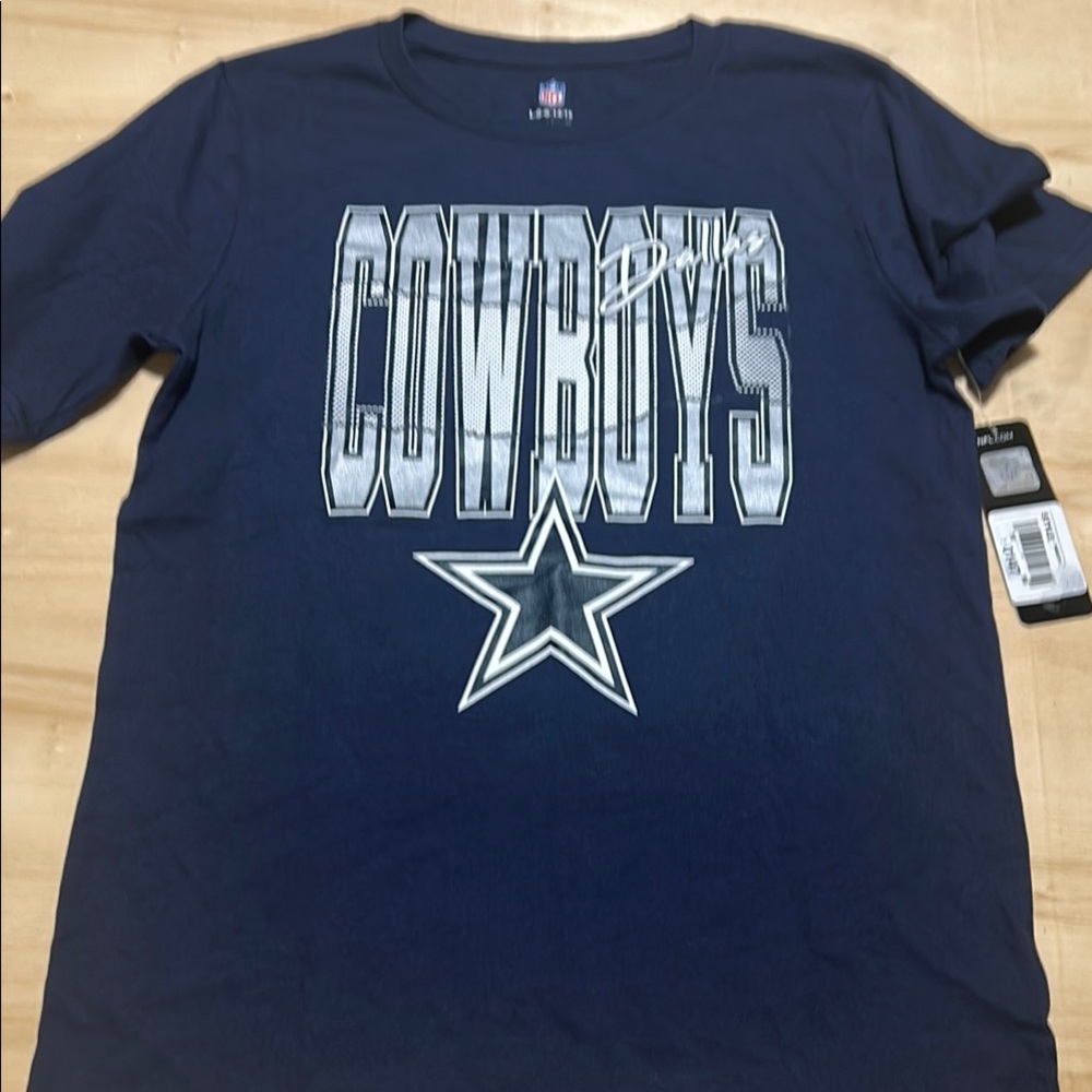 NFL Dallas Cowboys Youth Navy Blue Graphic T-Shirt Kids Size L 14/16 NWT